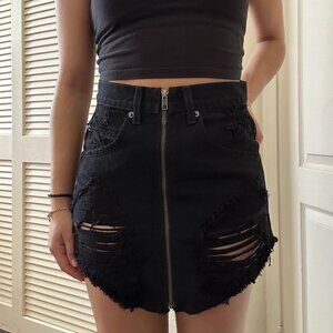 LF Carmar Black Denim Skirt